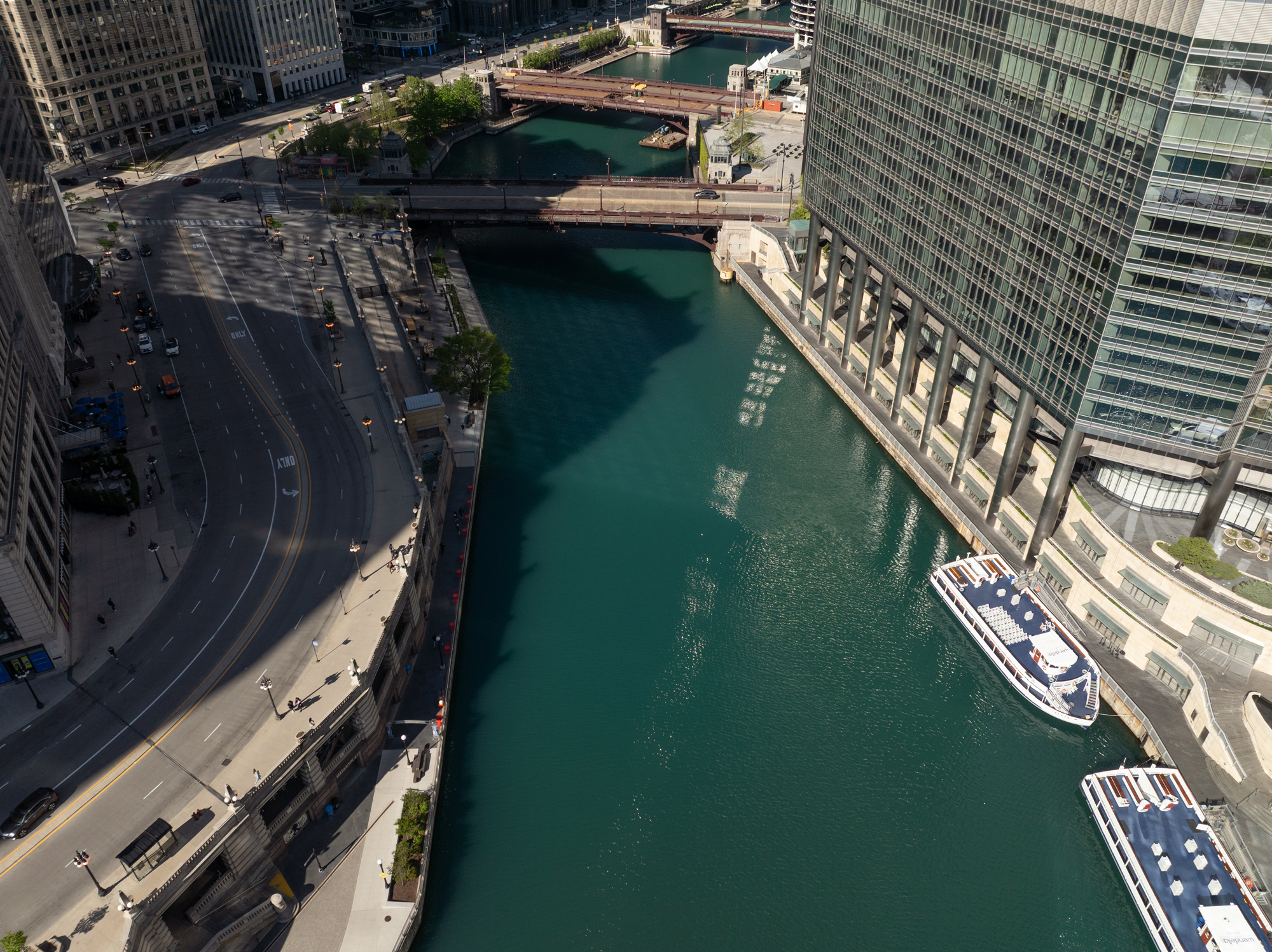 Aerial Image of Downtown Chicago River