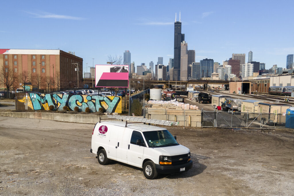 HVAC Company truck in Chicago