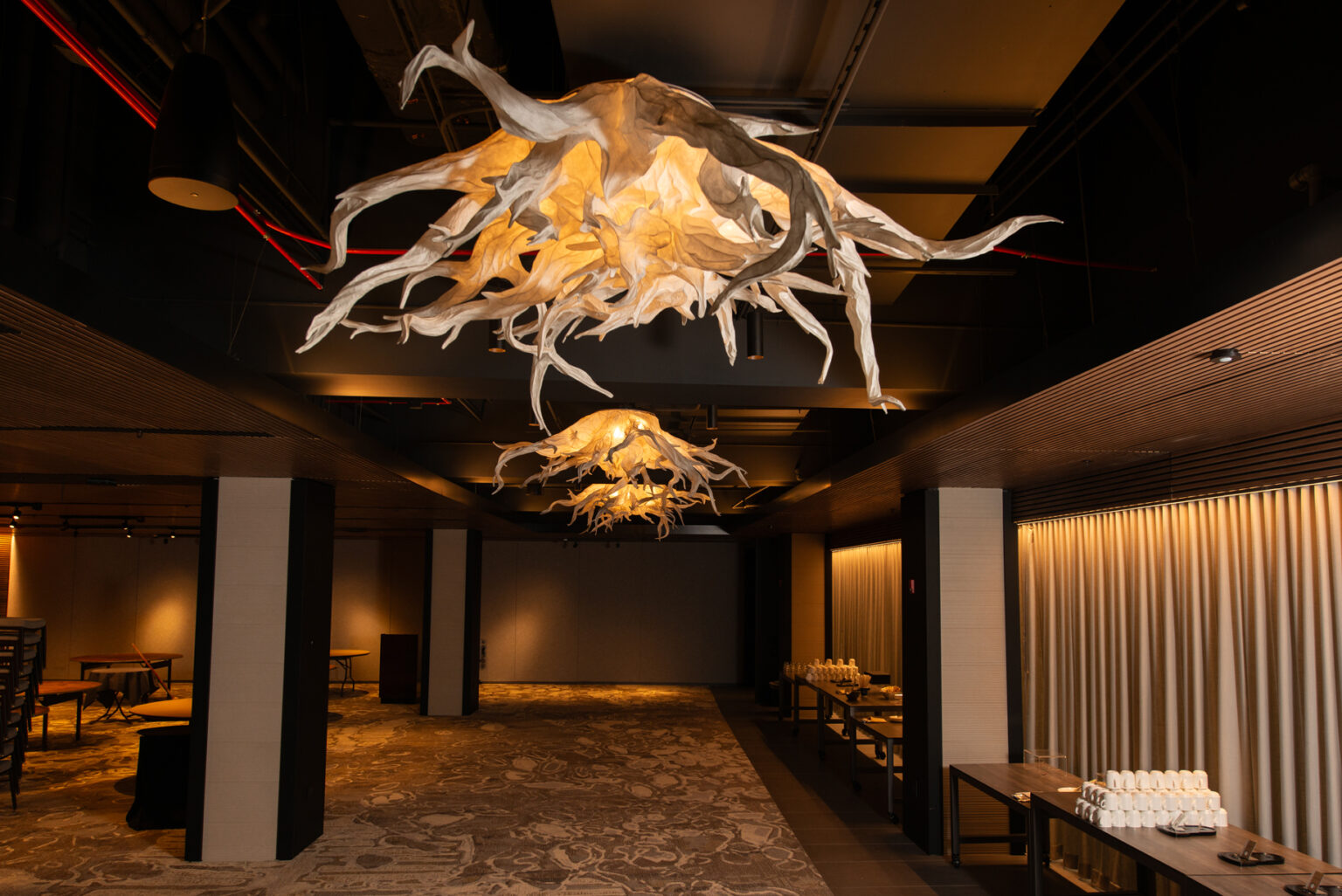 Lighting feature Hilton Hotel in Chicago O'Hare