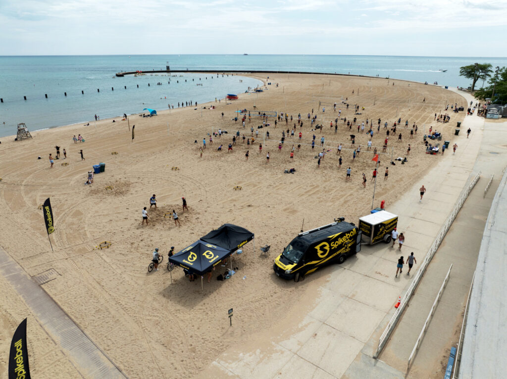 Spikey Ball Event at North Ave Beach in Chicago