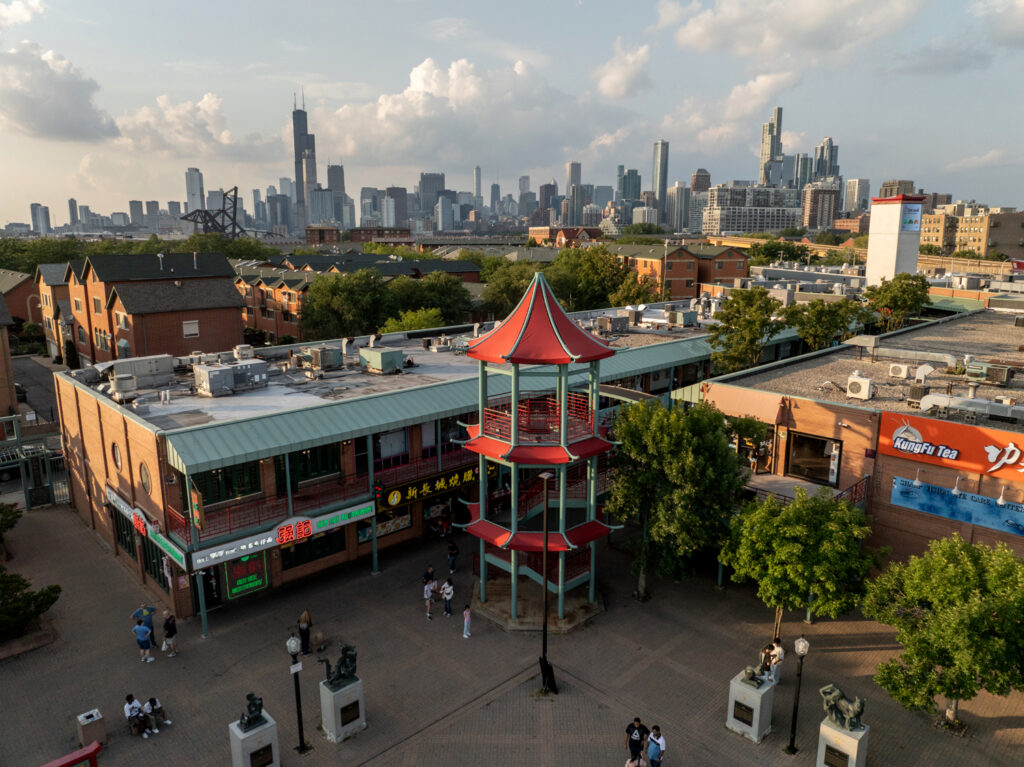 Drone Image of Chinatown Chicago